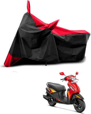 AASHTIK MART Two Wheeler Cover for Hero(Pleasure Plus, Red, Black)