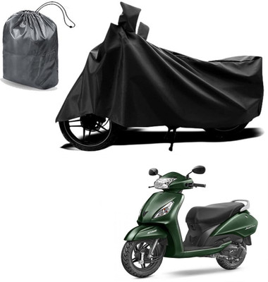 Autoinnovation Waterproof Two Wheeler Cover for TVS(Jupiter 125, Black)