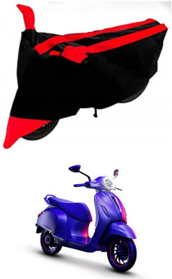 AutoGalaxy Waterproof Two Wheeler Cover for Bajaj(Chetak, Red, Black)
