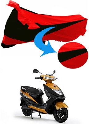 AutoTiger Two Wheeler Cover for Ampere(REO BS6, Black, Red)