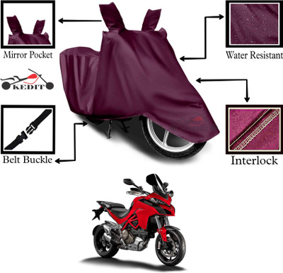 KEDIT Two Wheeler Cover for Universal For Bike(Maroon)