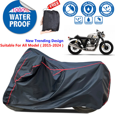 AutoGalaxy Waterproof Two Wheeler Cover for Royal Enfield(Continental GT 650, Black)