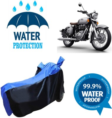 RTS COLLECTIONS Waterproof Two Wheeler Cover for Royal Enfield(Classic 500, Multicolor)