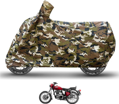 Caronix Waterproof Two Wheeler Cover for Royal Enfield(Bullet Electra Twinspark, Brown)