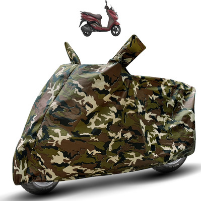 Auto Hub Waterproof Two Wheeler Cover for Suzuki(Burgman Street, Brown)