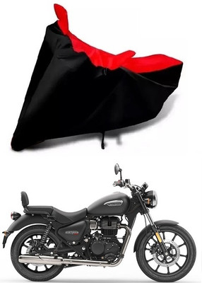 DSAMI Two Wheeler Cover for Royal Enfield(Meteor 350, Red, Black)