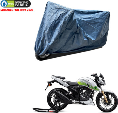 PAGORA Waterproof Two Wheeler Cover for TVS(Apache RTR 200 Fi E100, Blue)