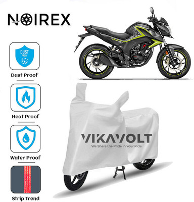 NOIREX Waterproof Two Wheeler Cover for Honda(CB Hornet 160R, Silver)