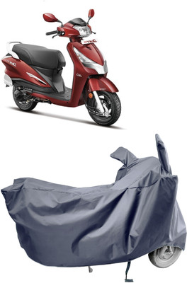 Amexride Two Wheeler Cover for Hero(Duet LX 110CC, Grey)