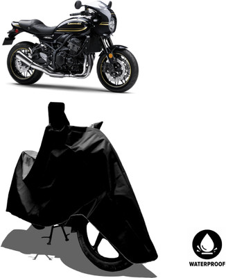 Amexride Waterproof Two Wheeler Cover for Kawasaki(Z900 RS Cafe Racer, Black)