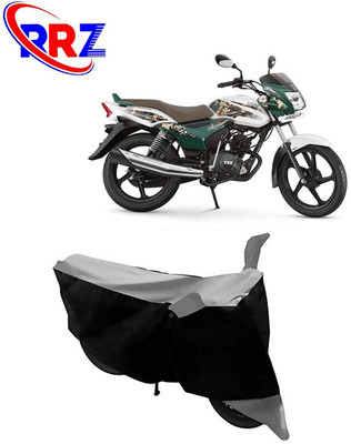 RRZ Waterproof Two Wheeler Cover for TVS(Star City Plus, Black, Grey)