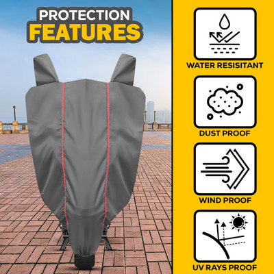 AUTOMOZEXO Waterproof Two Wheeler Cover for TVS(Apache RR 310, Grey)