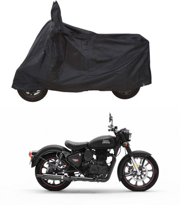 CODOKI Waterproof Two Wheeler Cover for Royal Enfield(Classic 350, Black)