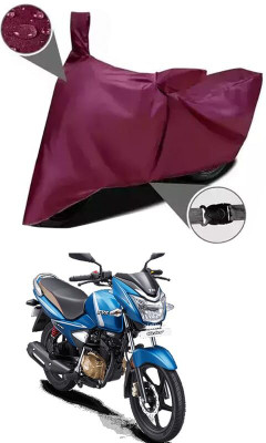 KEDIT Two Wheeler Cover for TVS(Victor Premium, Maroon)