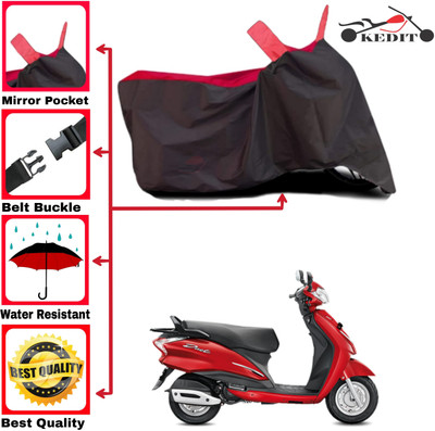AASHTIK MART Two Wheeler Cover for Hero(Duet LX 110CC, Red, Black)