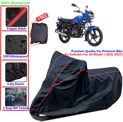 SThanaveX Waterproof Two Wheeler Cover for Bajaj(Discover 100 DTS-i, Black)