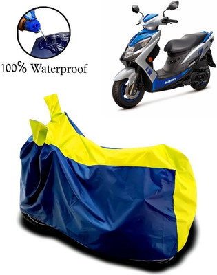 rakku Waterproof Two Wheeler Cover for Suzuki(Swish 125, Yellow, Blue)