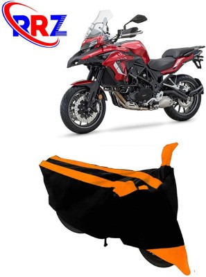 RRZ Waterproof Two Wheeler Cover for Benelli(TRK 502, Black, Orange)