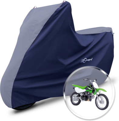 Neodrift Two Wheeler Cover for Kawasaki(KLX 110, Grey, Blue)