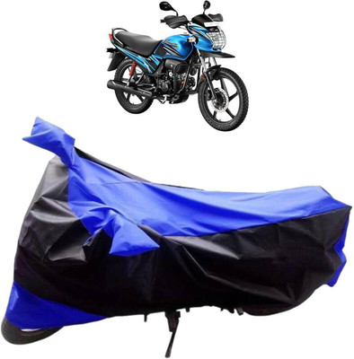 MADAFIYA Waterproof Two Wheeler Cover for Hero(Passion Pro, Black, Blue)