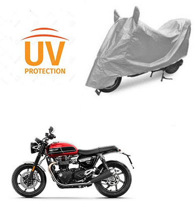 DeepShakshi AUTOMOTIVE Waterproof Two Wheeler Cover for Triumph(Twin, Silver)