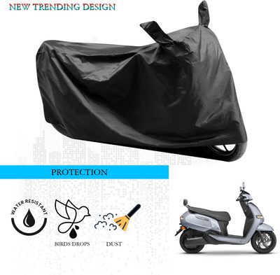 ANTHUB Waterproof Two Wheeler Cover for TVS(iQube Electric, Black)
