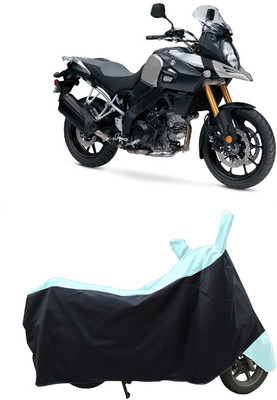 Coxtor Waterproof Two Wheeler Cover for Suzuki(V Strom 1000, White)