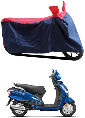 KEDIT Two Wheeler Cover for Hero(Destini 125, Red, Blue)