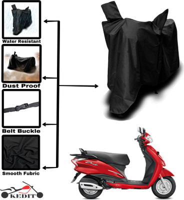 KEDIT Two Wheeler Cover for Hero(Duet 125 CC BS6, Black)