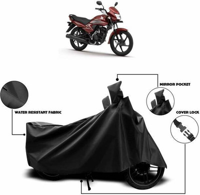 SK AUTO Waterproof Two Wheeler Cover for Honda(Dream Yuga, Black)