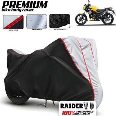 Mwiss Waterproof Two Wheeler Cover for TVS(Raider, Black, Silver)