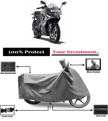 Amexride Two Wheeler Cover for Bajaj(Pulsar RS200 BS6, Grey)