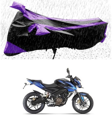 AUTOGARH Two Wheeler Cover for Bajaj(Pulsar 200NS FI, Black, Purple)