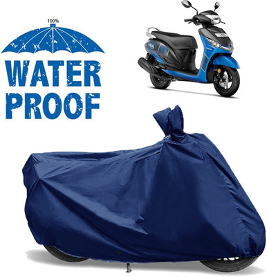 AUTOCAD Waterproof Two Wheeler Cover for Yamaha(Alpha, Blue)