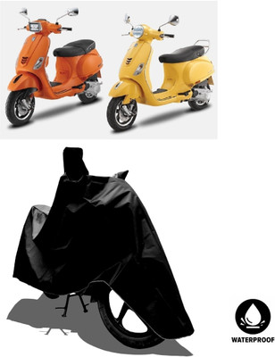 Amexride Waterproof Two Wheeler Cover for Vespa(Piaggio Vespa, Black)