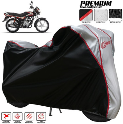 xodi Waterproof Two Wheeler Cover for Bajaj(CT110, Silver, Black)