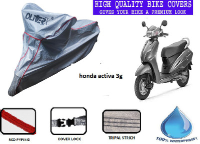 OliverX Waterproof Two Wheeler Cover for Honda(Activa 3G, Silver)