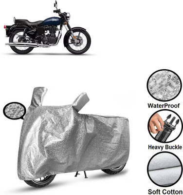 CODOKI Waterproof Two Wheeler Cover for Royal Enfield(Bullet Electra Twinspark, Silver)