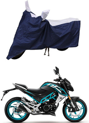 MMSSTAR Waterproof Two Wheeler Cover for CFMoto(150NK, Blue, White)