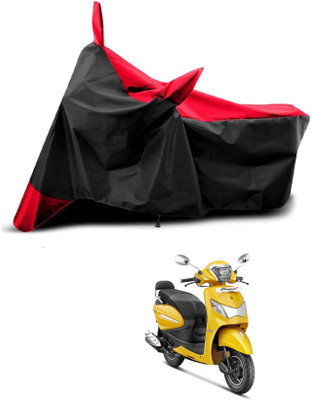 KEDIT Two Wheeler Cover for Hero(Pleasure Plus, Red, Black)