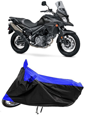 Mdstar Waterproof Two Wheeler Cover for Suzuki(V-Strom 650 XT, Blue)