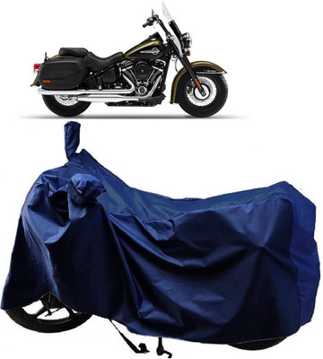 MMSSTAR Waterproof Two Wheeler Cover for Harley Davidson(Heritage Softail Classic, Blue)