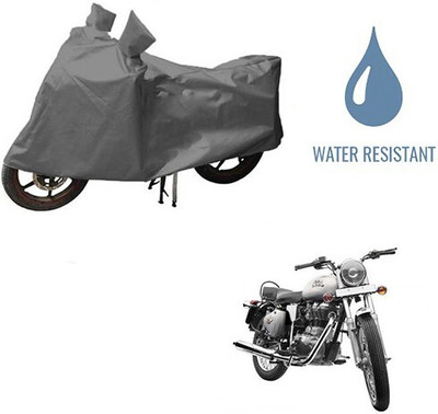 DeepShakshi AUTOMOTIVE Waterproof Two Wheeler Cover for Royal Enfield(Bullet 350, Grey)
