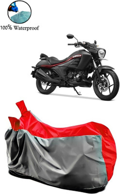 APNEK Waterproof Two Wheeler Cover for Suzuki(Intruder, Grey, Red)