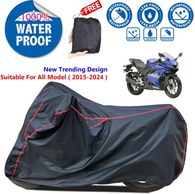 AutoGalaxy Waterproof Two Wheeler Cover for Yamaha(R15S, Black)