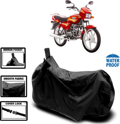 HWSXQAE Waterproof Two Wheeler Cover for Hero(Splendor Plus, Black)