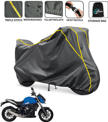 AUTOBIRSA Waterproof Two Wheeler Cover for Mahindra(Mojo UT 300, Grey)