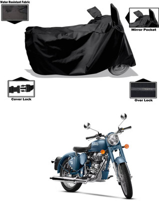 CODOKI Waterproof Two Wheeler Cover for Royal Enfield(Classic Squadron, Black)