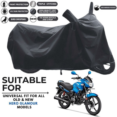 MADAFIYA Two Wheeler Cover for Hero(Glamour Programmed FI BS6, Black)
