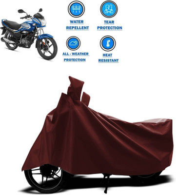 KEDIT Two Wheeler Cover for Hero(Super Splendor, Maroon)